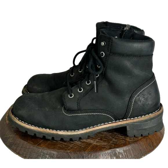 Harley Davidson Boots Mens 10.5 Bentler 6 Inch Side Zip Ankle Full Grain Leather main image 7